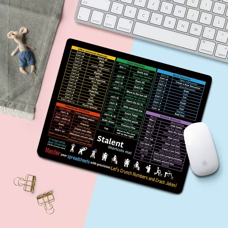 💖Last Day 49% OFF - Excel Cheat Sheet Desk Mat