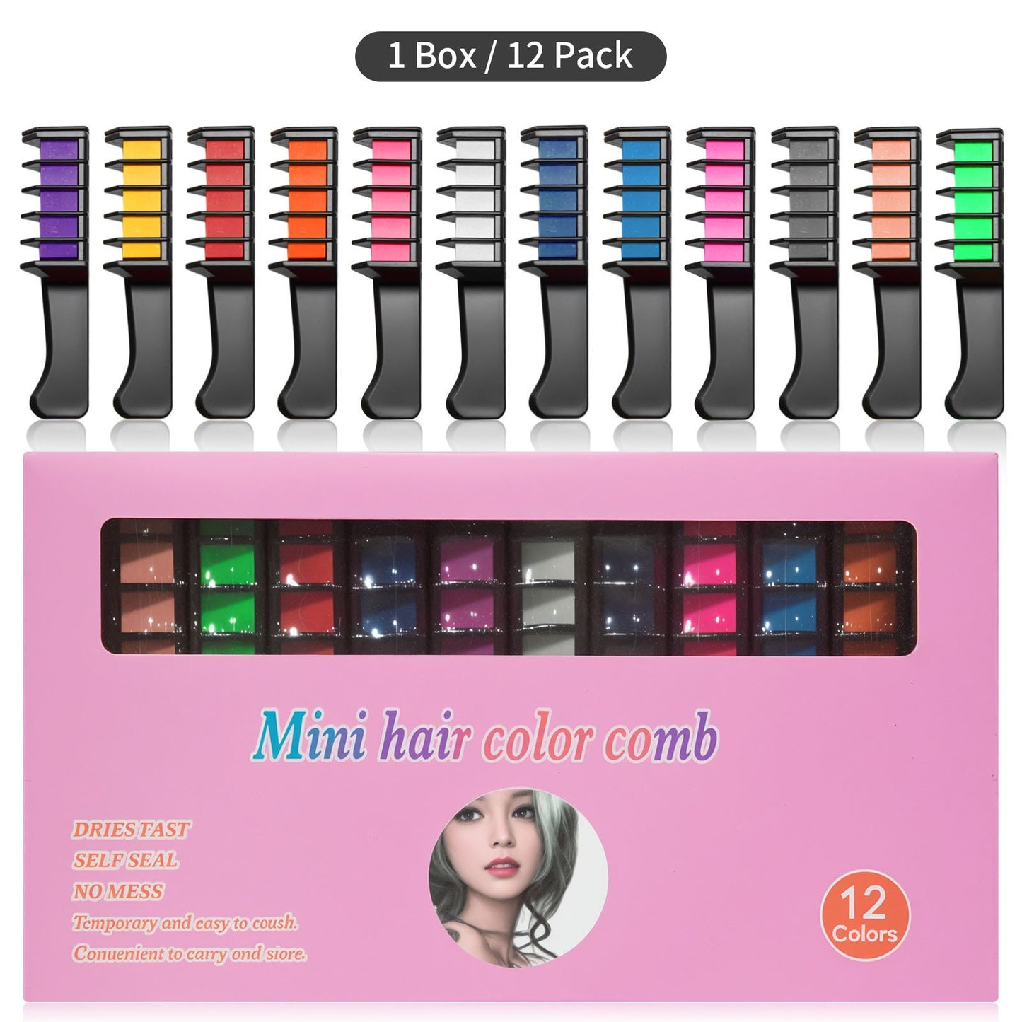 🎁Limited Time 49% OFF🔥Washable Instant Hair Color Comb – Vibrant, Safe & Easy Styling