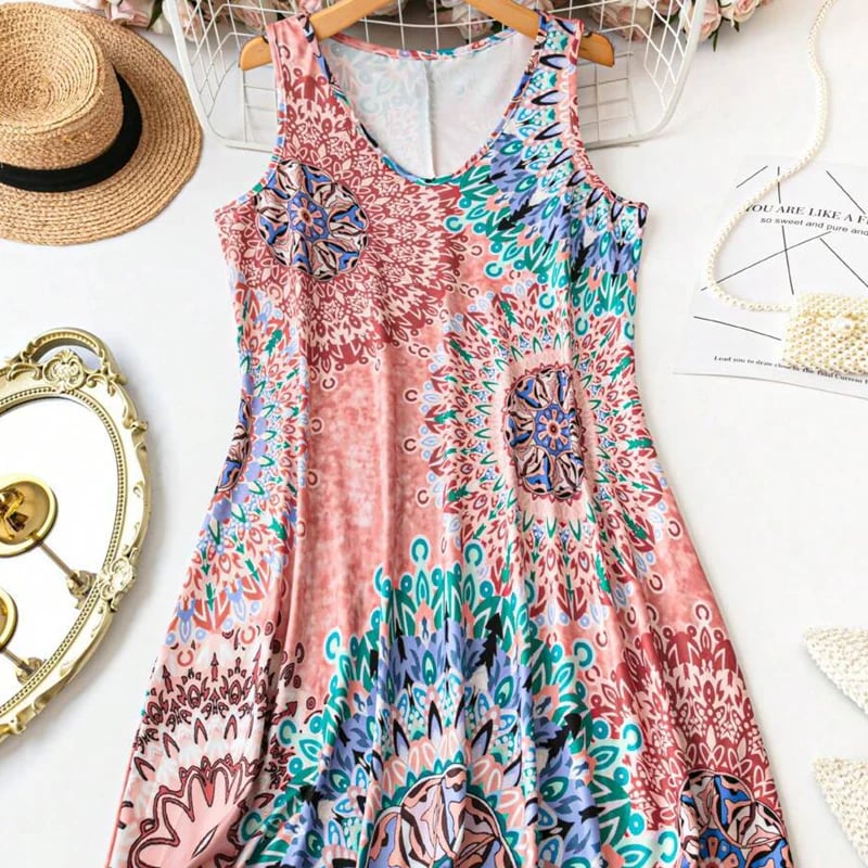 πΈ Summer Breeze Sleeveless A-Line Dress β Lightweight, Breathable & Flattering Everyday Comfort