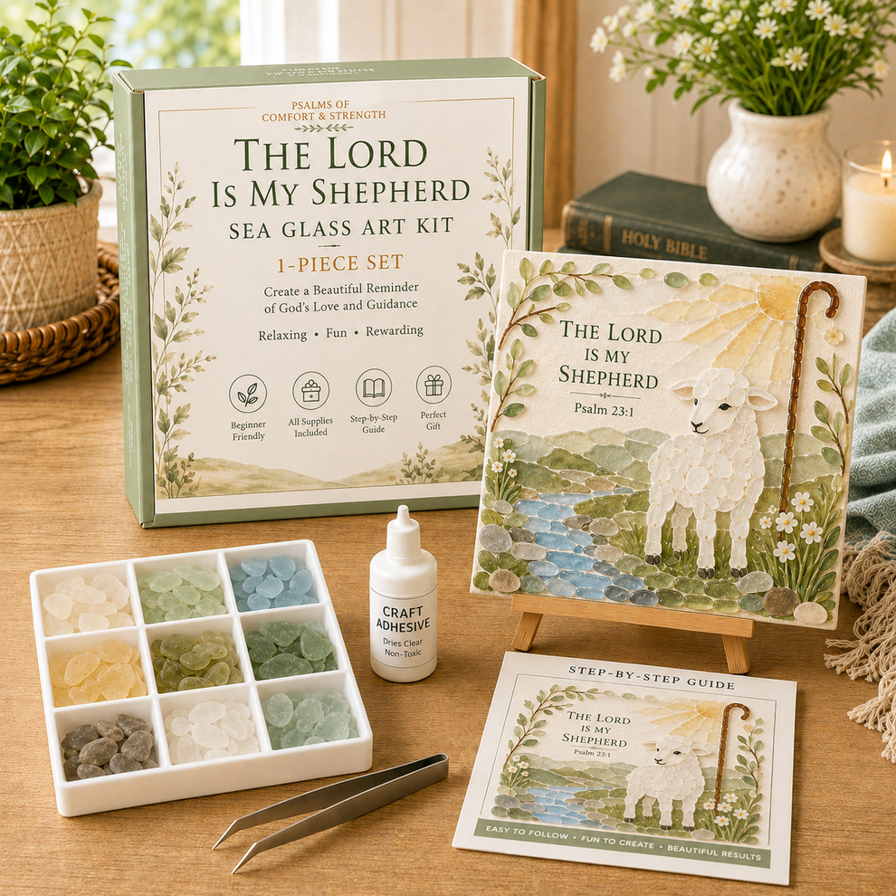โ๏ธ Psalms of Comfort & Strength Sea Glass Art Kit ๐Buy 2 Get 1 FREE โ Add Any 3 Pcs To Cart๐