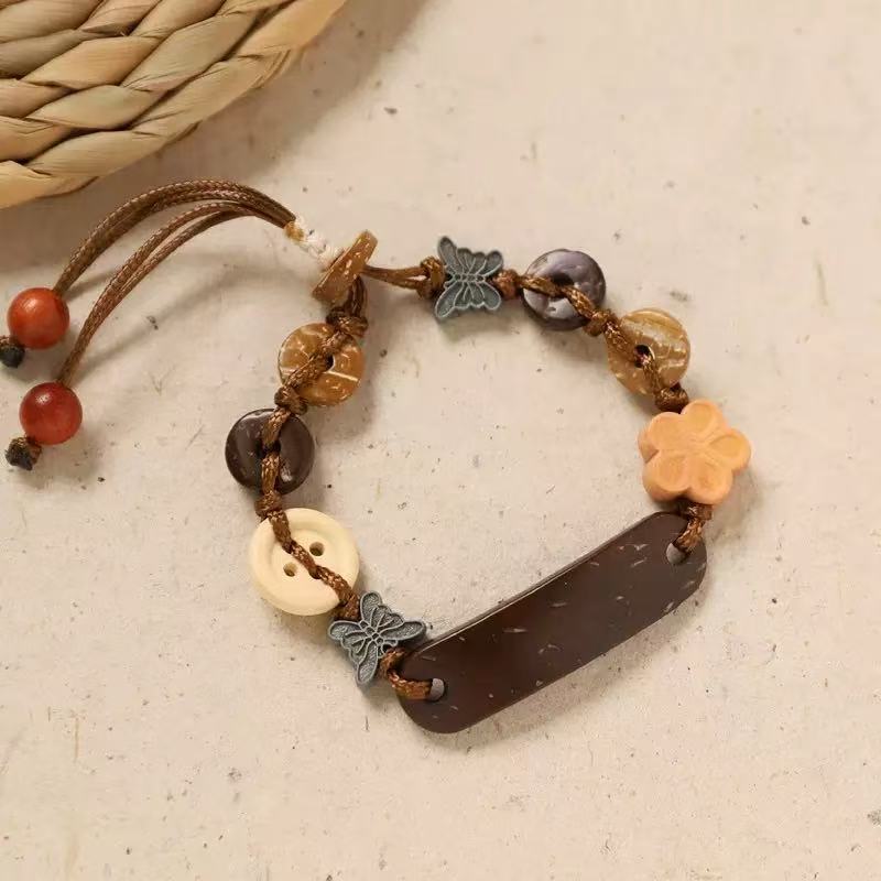 💐Handcrafted Button Charm Bracelet Unique Details. Cozy Style. Made to Feel Like Yours.