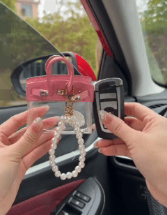 Creative Mini Tote Key Holder – Cute Women’s Car Key Handbag Case