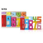 Wooden Number Building Block, Creative Montessori Stacking Toys
