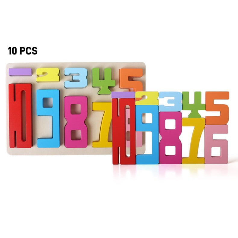 Wooden Number Building Block, Creative Montessori Stacking Toys