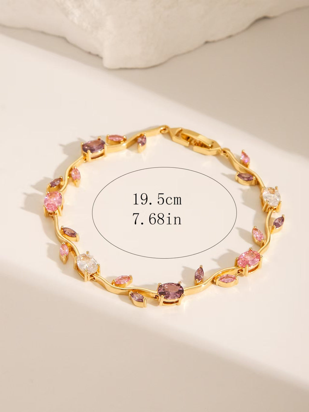 Last Day 50%OFF ✨🌷Tulip Vine 18K Gold Crystal Bracelet