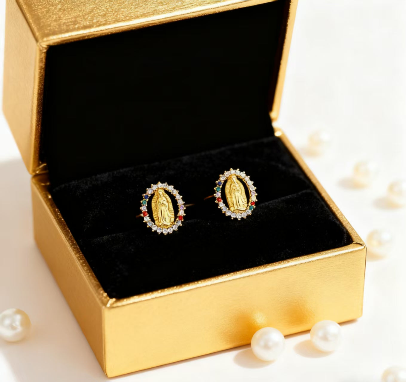 Virgin Mary Stud Earrings-A Graceful Gift of Faith