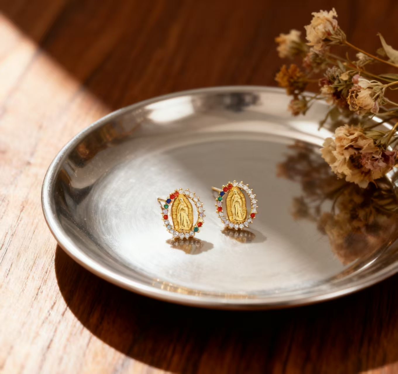 Virgin Mary Stud Earrings-A Graceful Gift of Faith