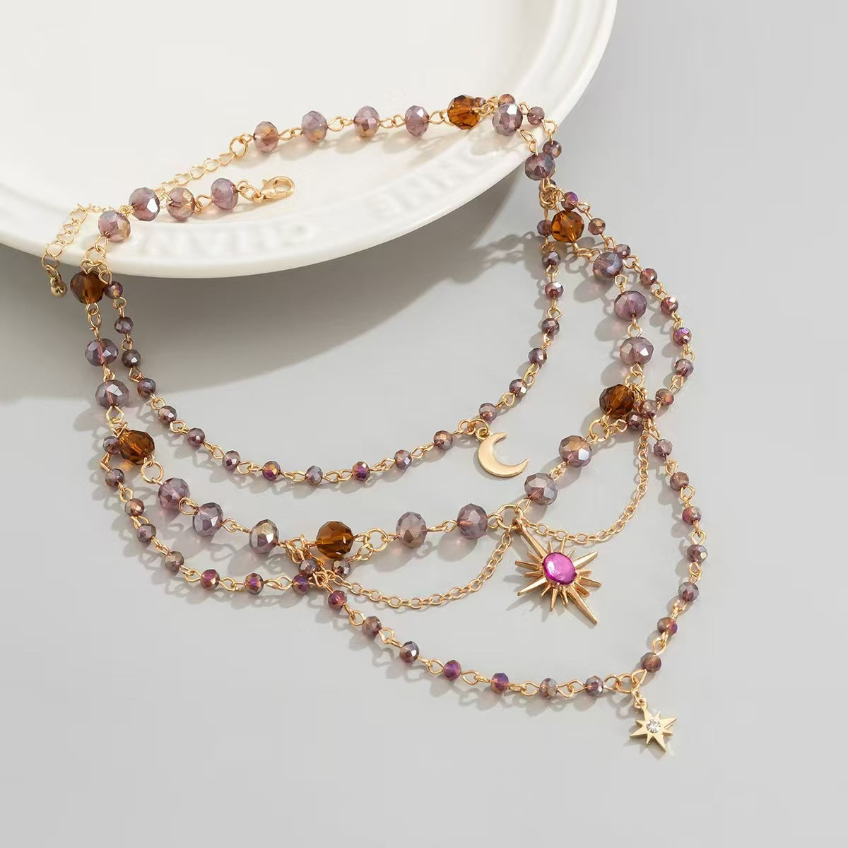 Sun Tassel Crystal Layered Necklace – A Gift That Shines as Bright as She Does