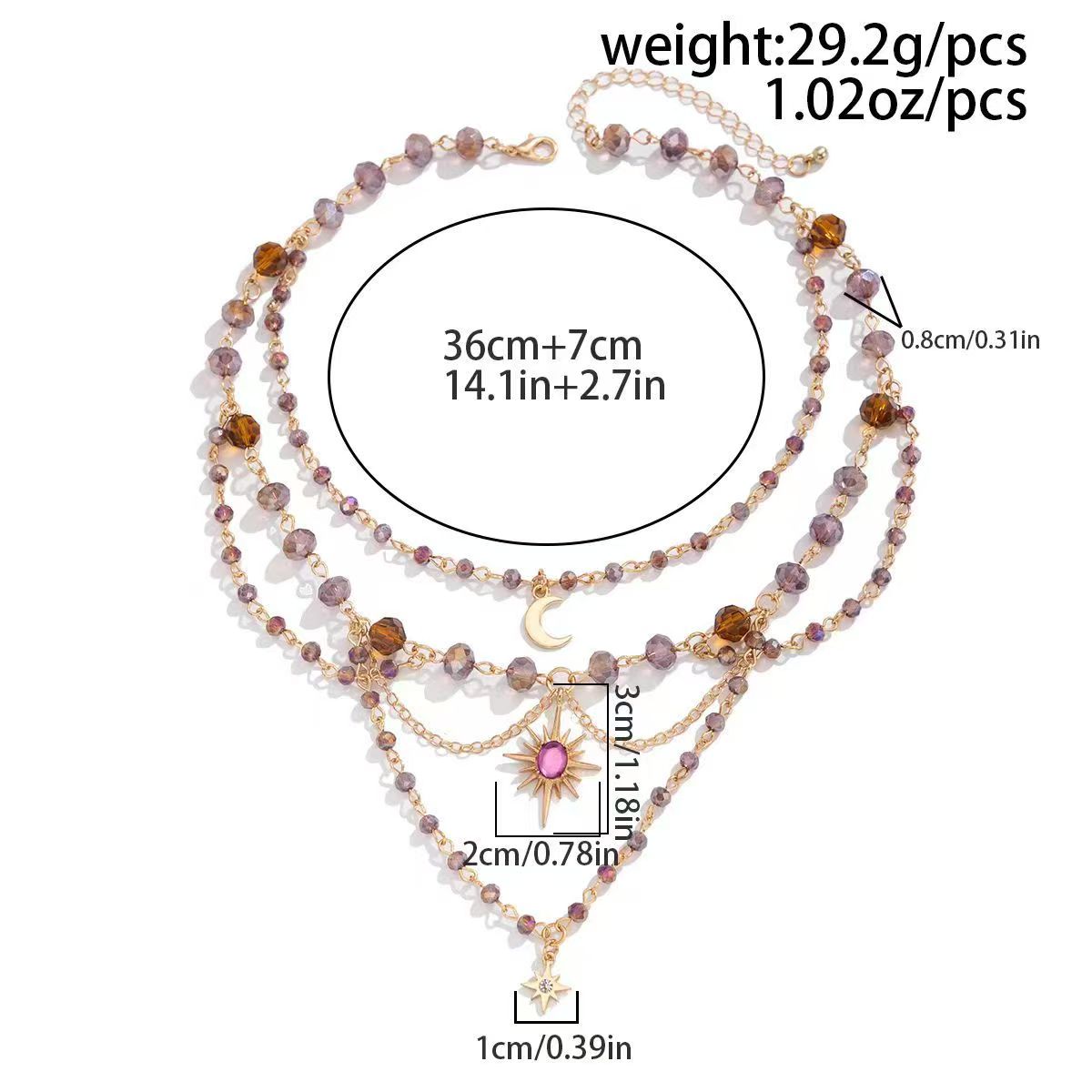 Sun Tassel Crystal Layered Necklace – A Gift That Shines as Bright as She Does