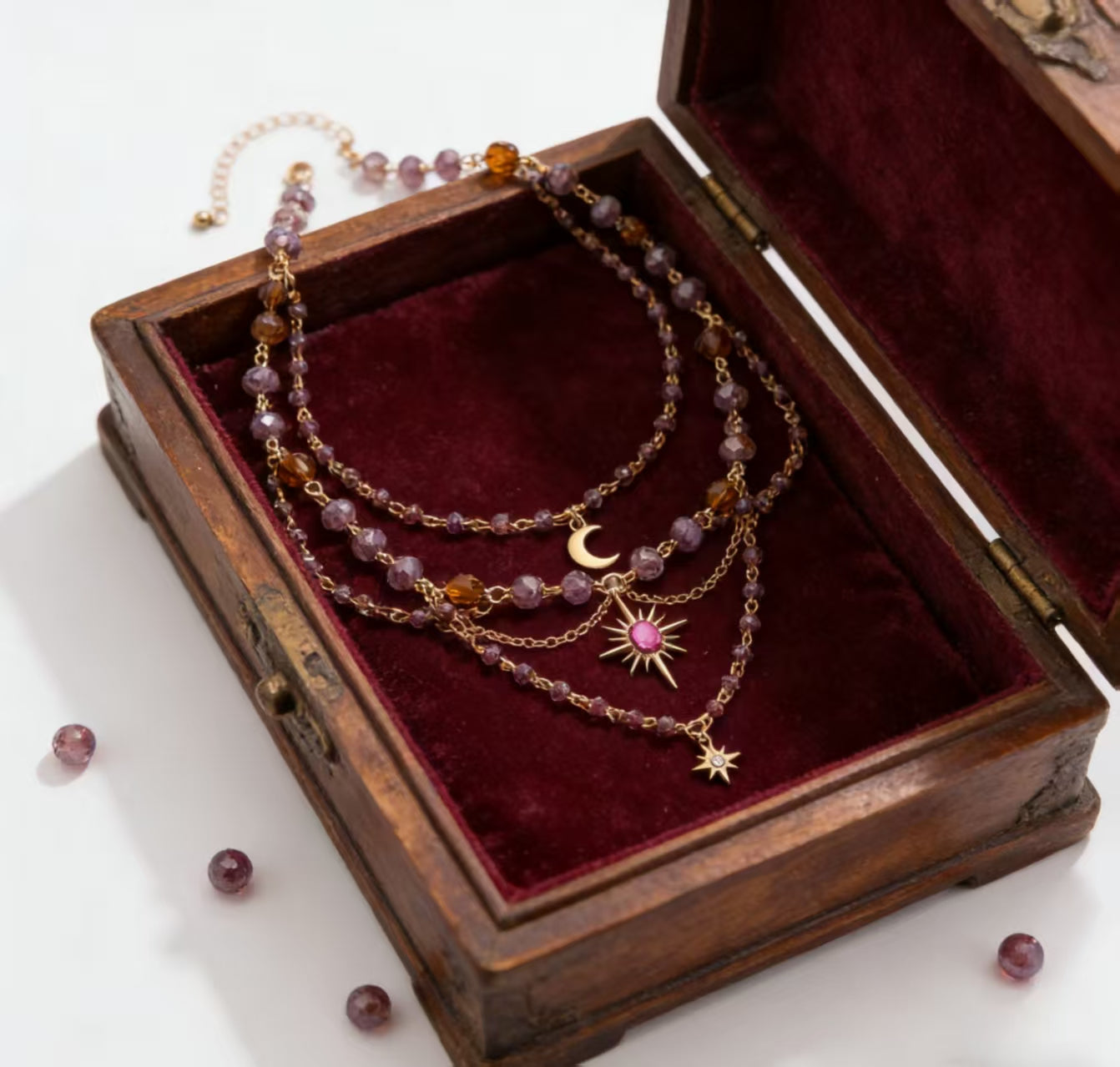 Sun Tassel Crystal Layered Necklace – A Gift That Shines as Bright as She Does