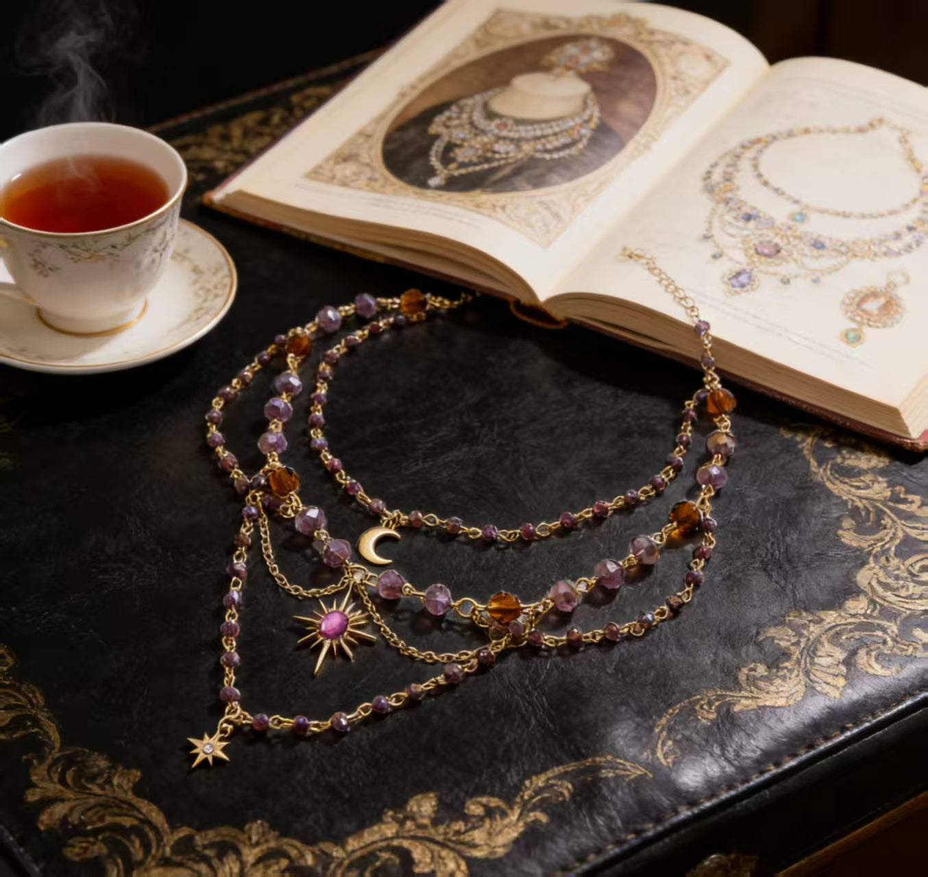 Sun Tassel Crystal Layered Necklace – A Gift That Shines as Bright as She Does