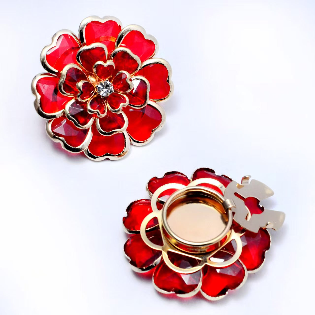 Antique Bronze Enamel Flower Button Set🌺Subtle Detail for Shirts & Suits