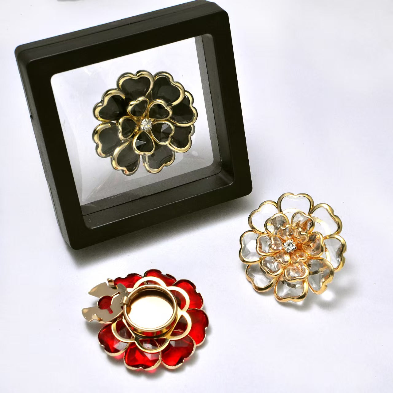 Antique Bronze Enamel Flower Button Set🌺Subtle Detail for Shirts & Suits
