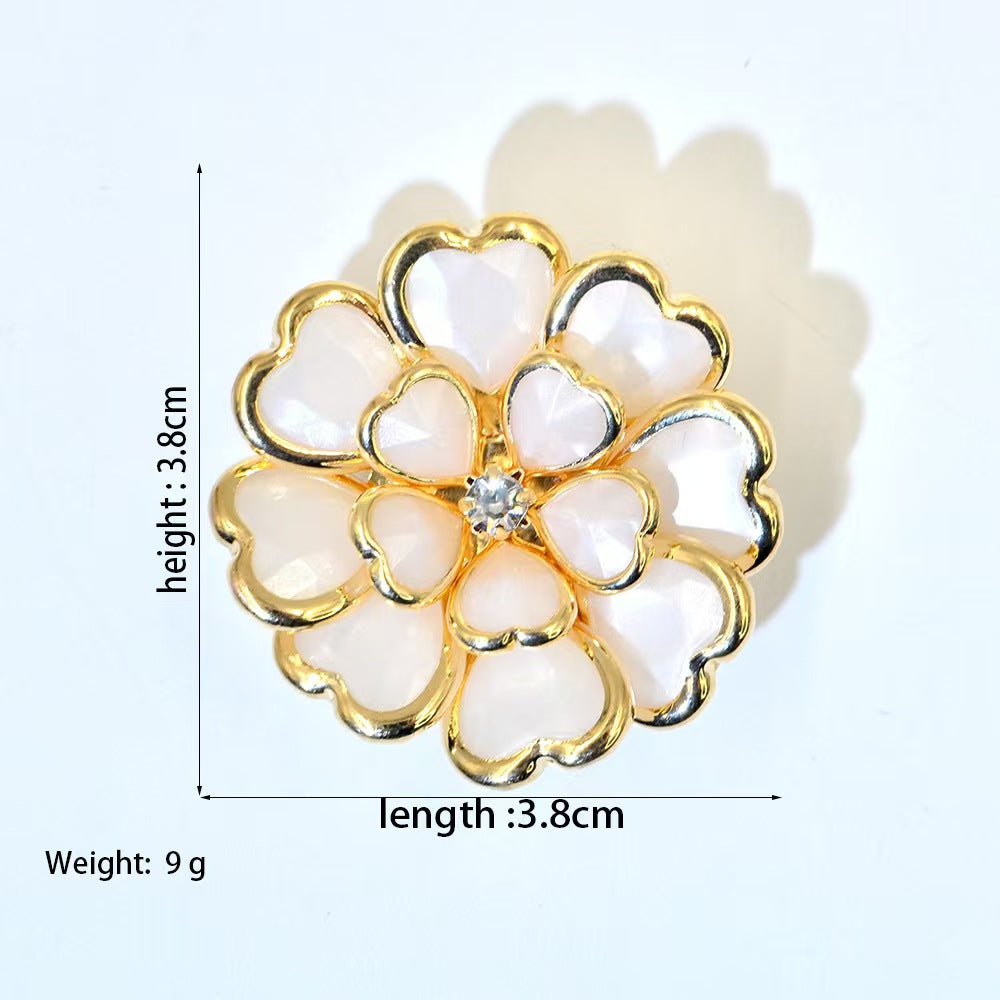 Antique Bronze Enamel Flower Button Set🌺Subtle Detail for Shirts & Suits