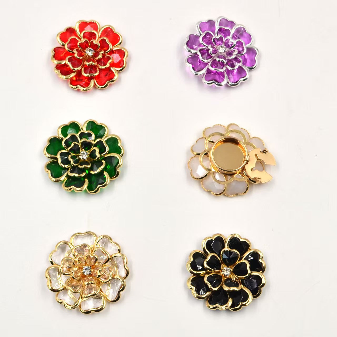 Antique Bronze Enamel Flower Button Set🌺Subtle Detail for Shirts & Suits