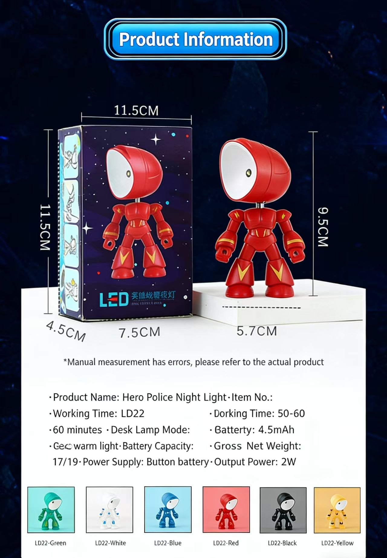 🔥Last Day 50% OFF - 🤖Lonely Robot Cartoon Cute Robot Design Companion Table Light