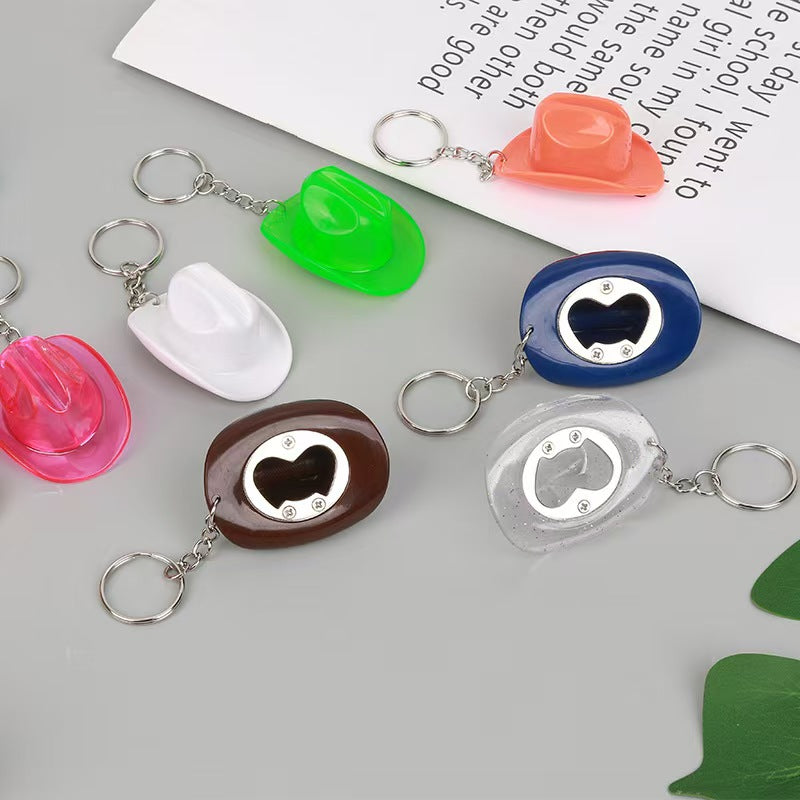 🔥Hot Sale 49% off🌟🔑Texas cowboy hat-shaped bottle opener keychain🤠