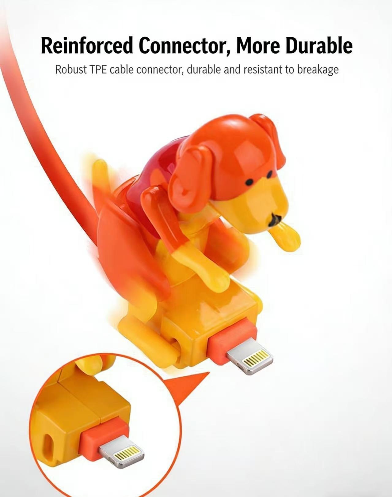 Moving Rogue Dog Cell Phone Data Charging Cable