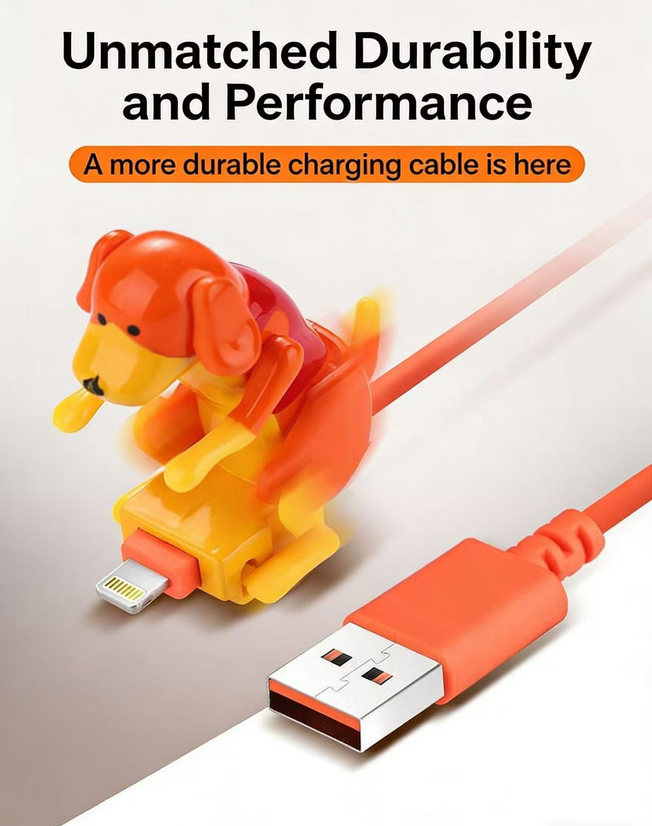 Moving Rogue Dog Cell Phone Data Charging Cable
