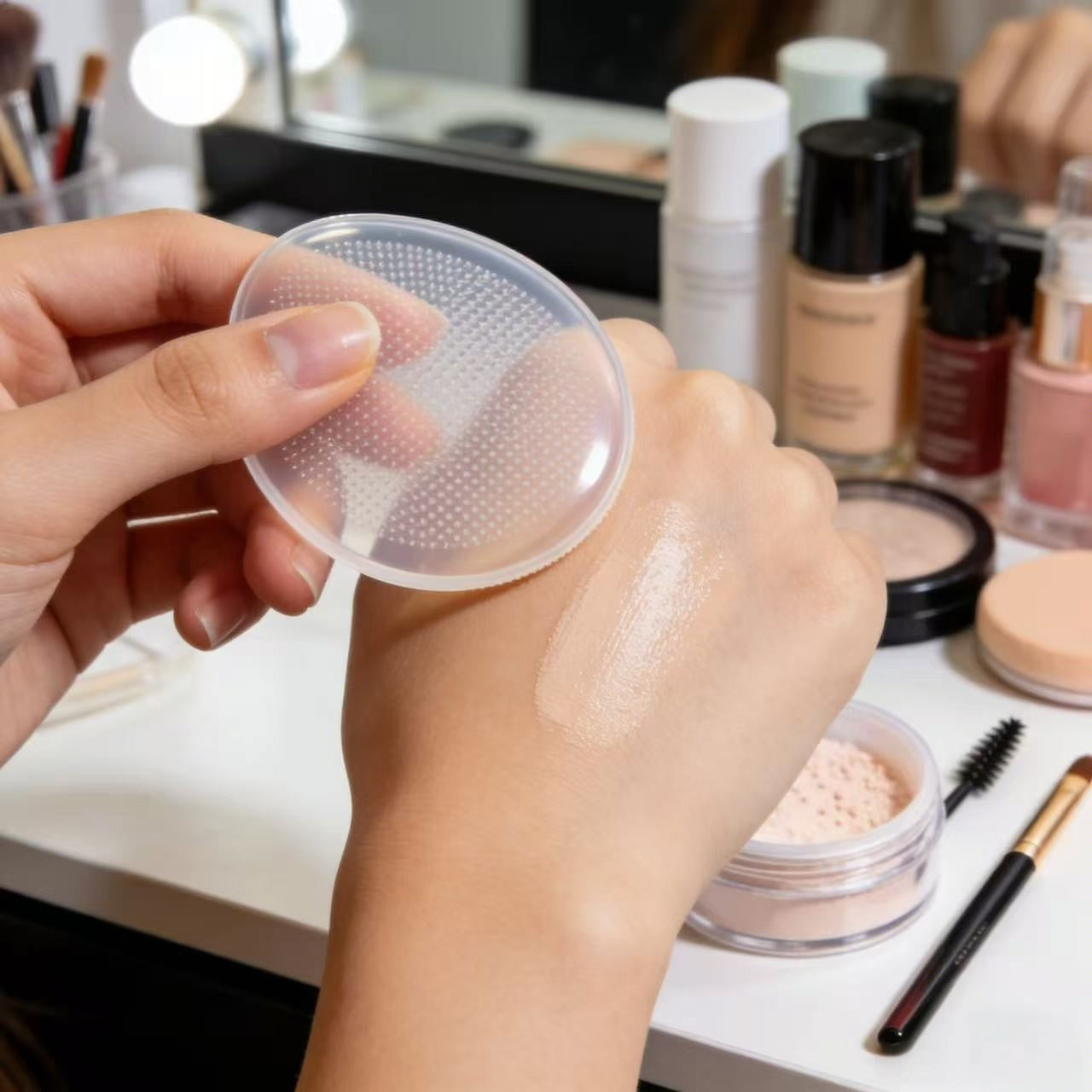 No-Mess Silicone Makeup Sponge – Flawless Application, Zero Product Waste