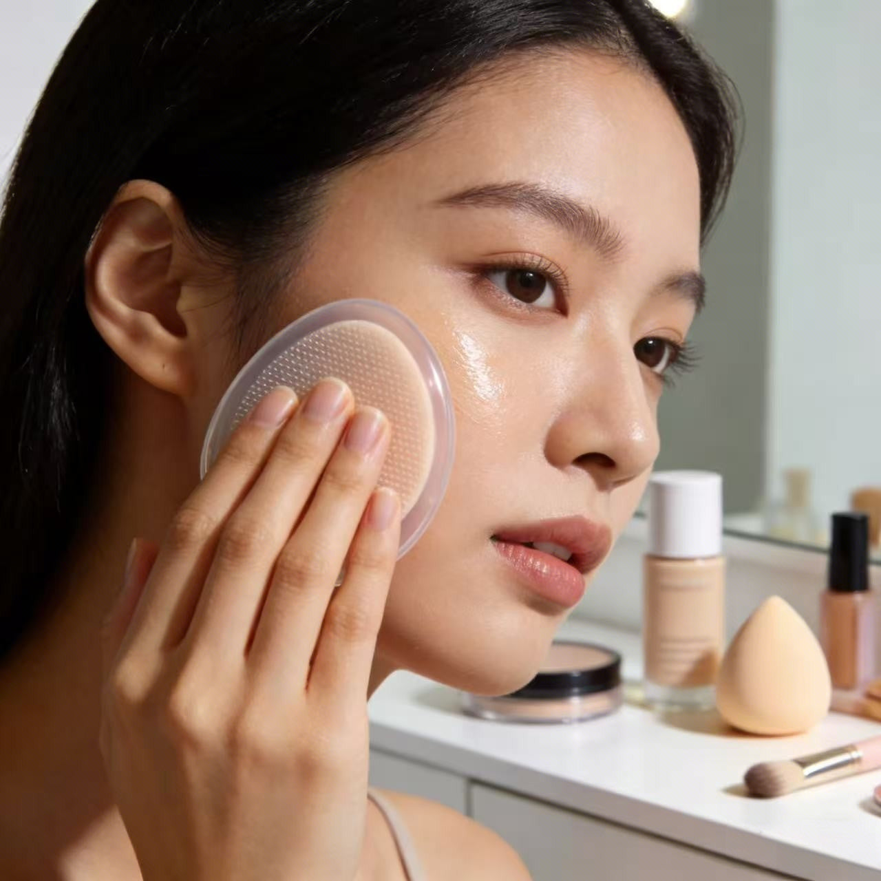 No-Mess Silicone Makeup Sponge – Flawless Application, Zero Product Waste