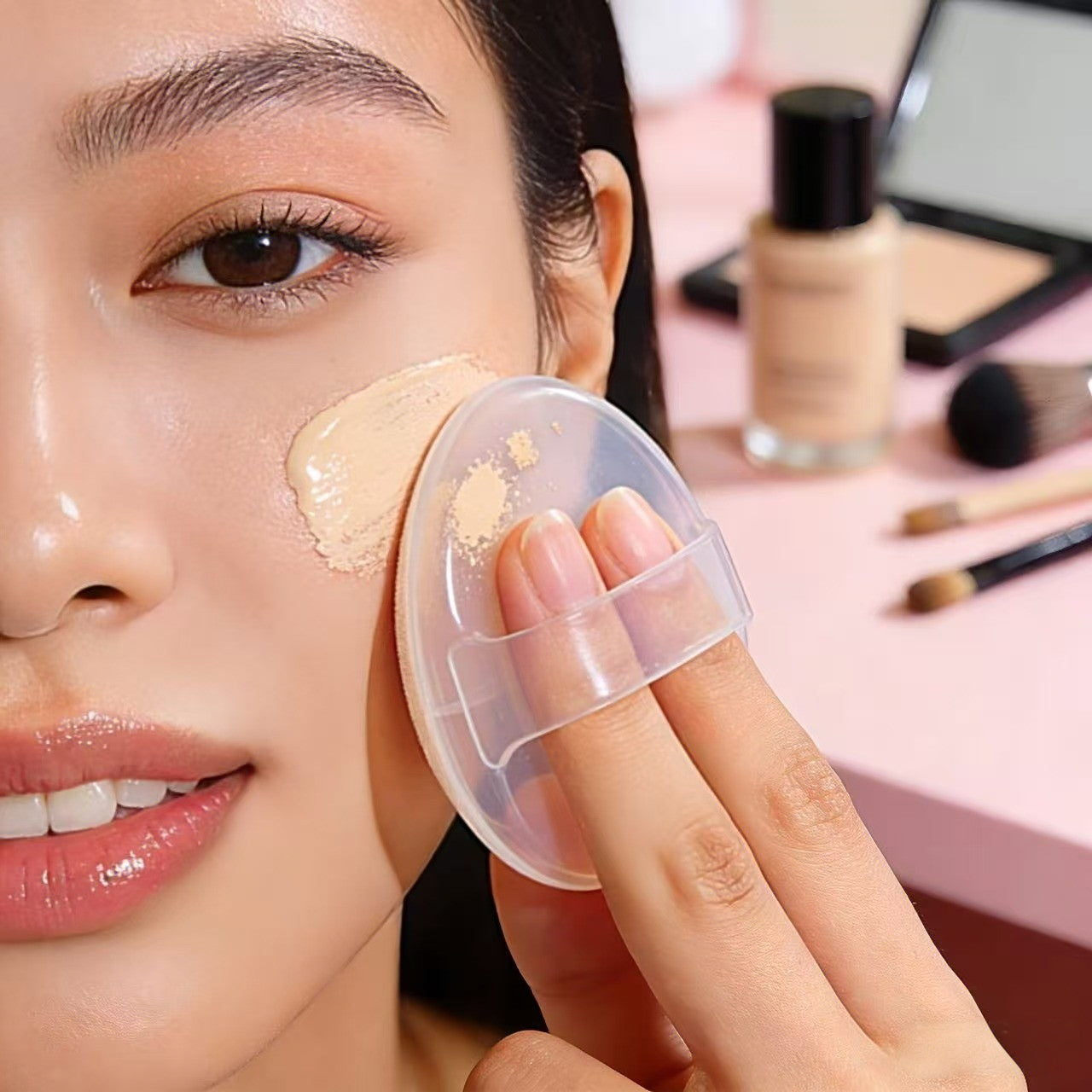 No-Mess Silicone Makeup Sponge – Flawless Application, Zero Product Waste