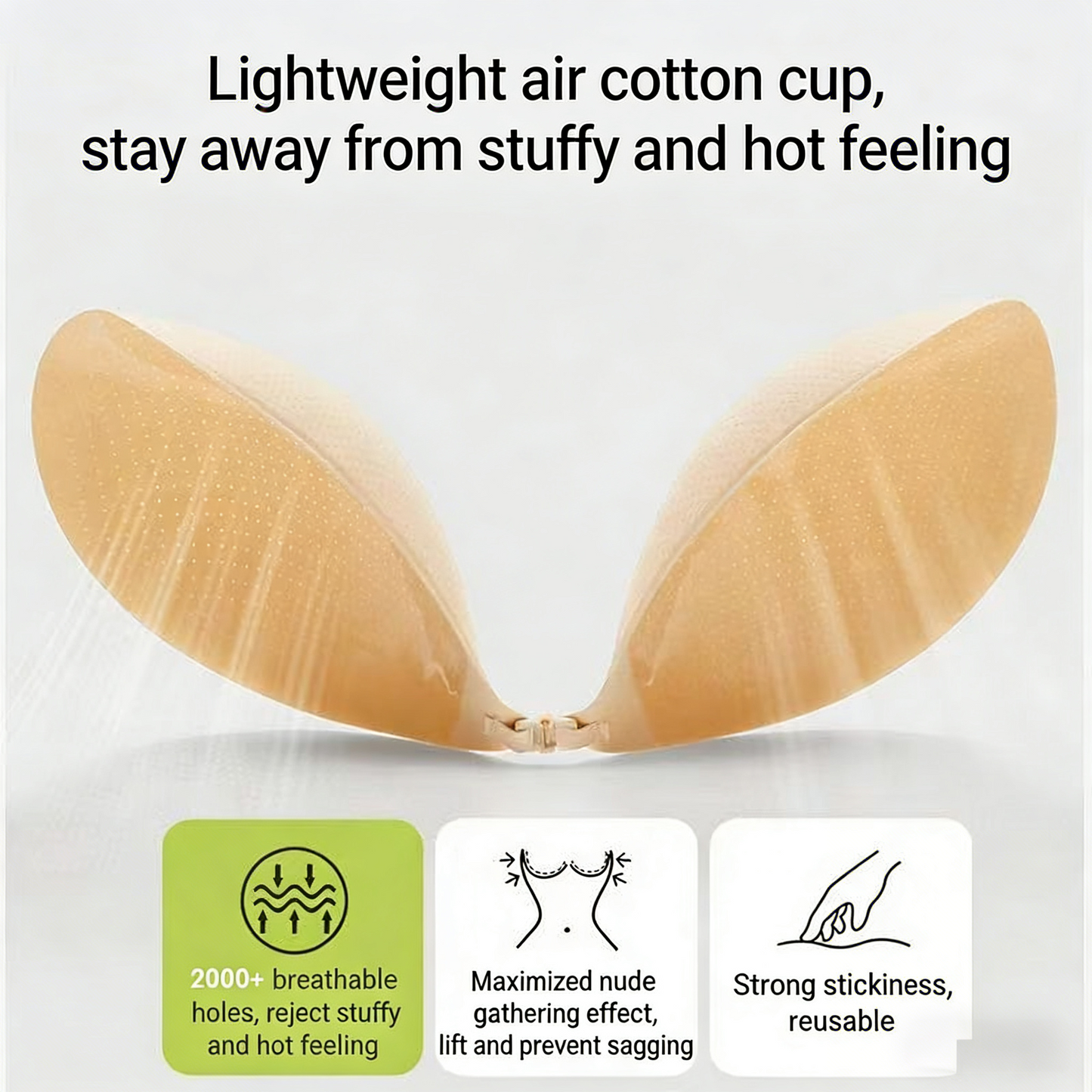Super Push-Up Adhesive Bra Pads | Ultimate Lift &amp; Comfort for B-H Cups