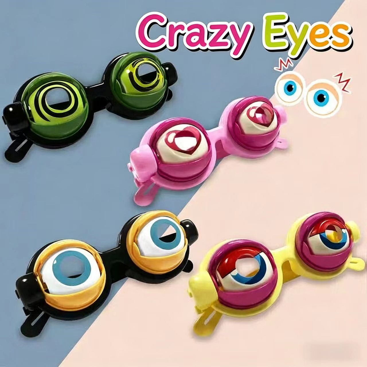 🎭 Crazy Eyes Goofy Glasses – Gifts for kids, quirky, humorous, creative