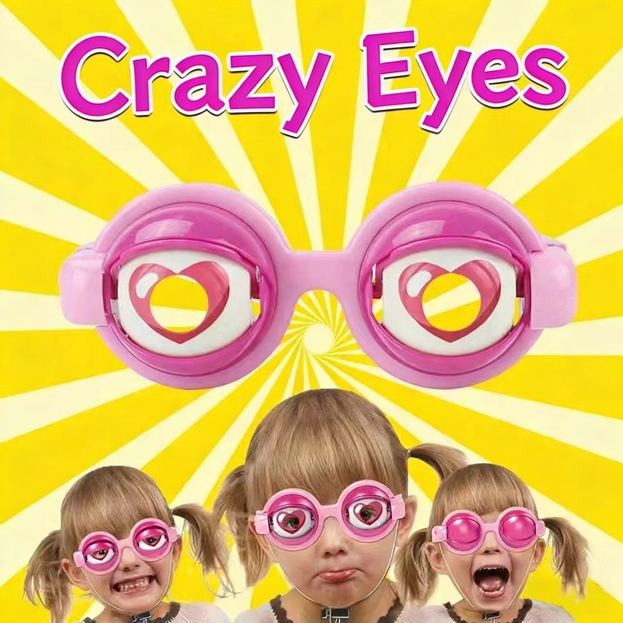 🎭 Crazy Eyes Goofy Glasses – Gifts for kids, quirky, humorous, creative