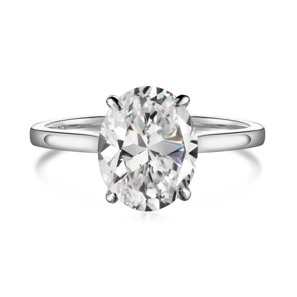 🔥Last Day 49% OFF-💍Oval “pigeon's egg” ring, 3 carats，with synthetic gemstones