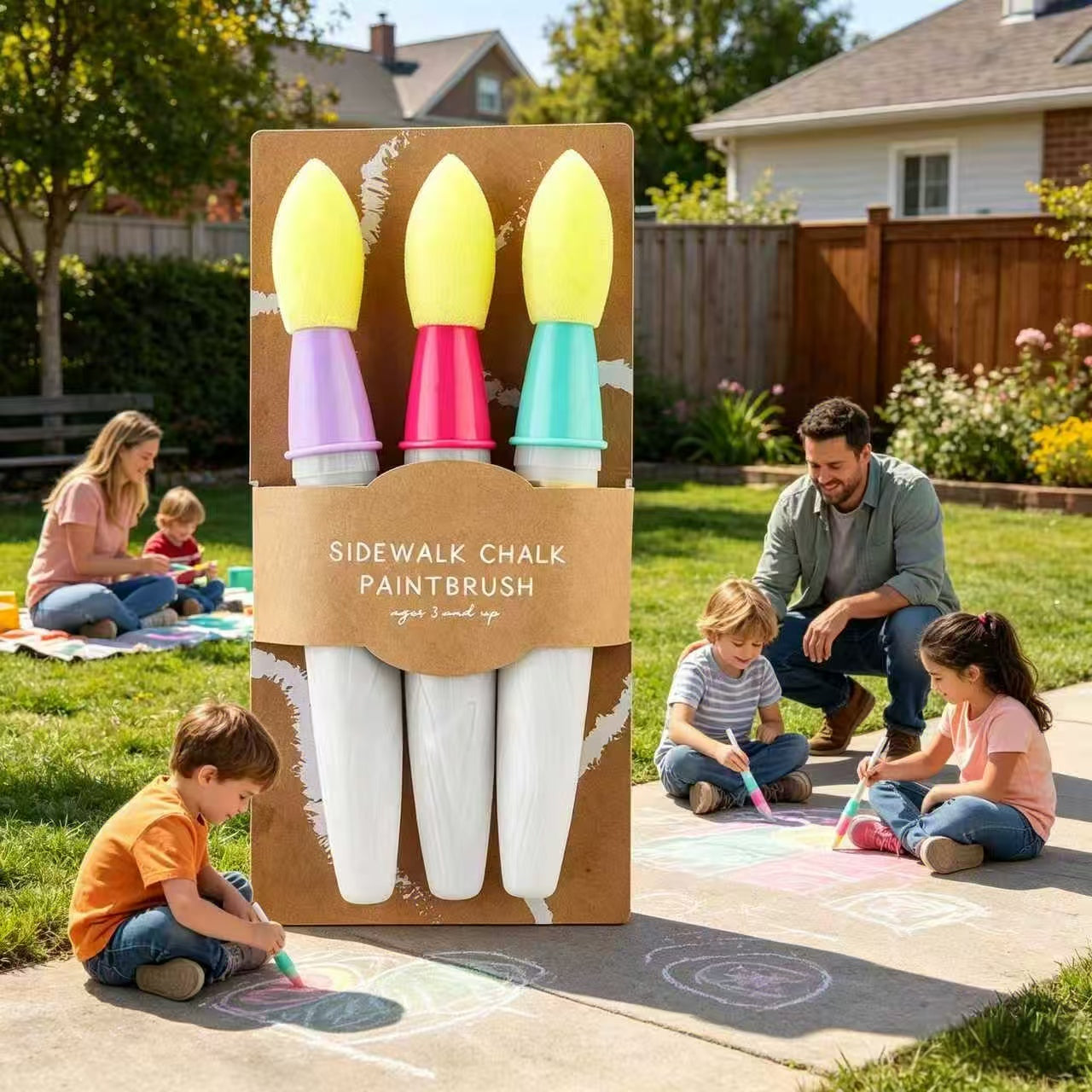 🎁Children's Day Gifts 🎨3 pcs Childrens Chalk Brush, Creative Painting Painting Set;