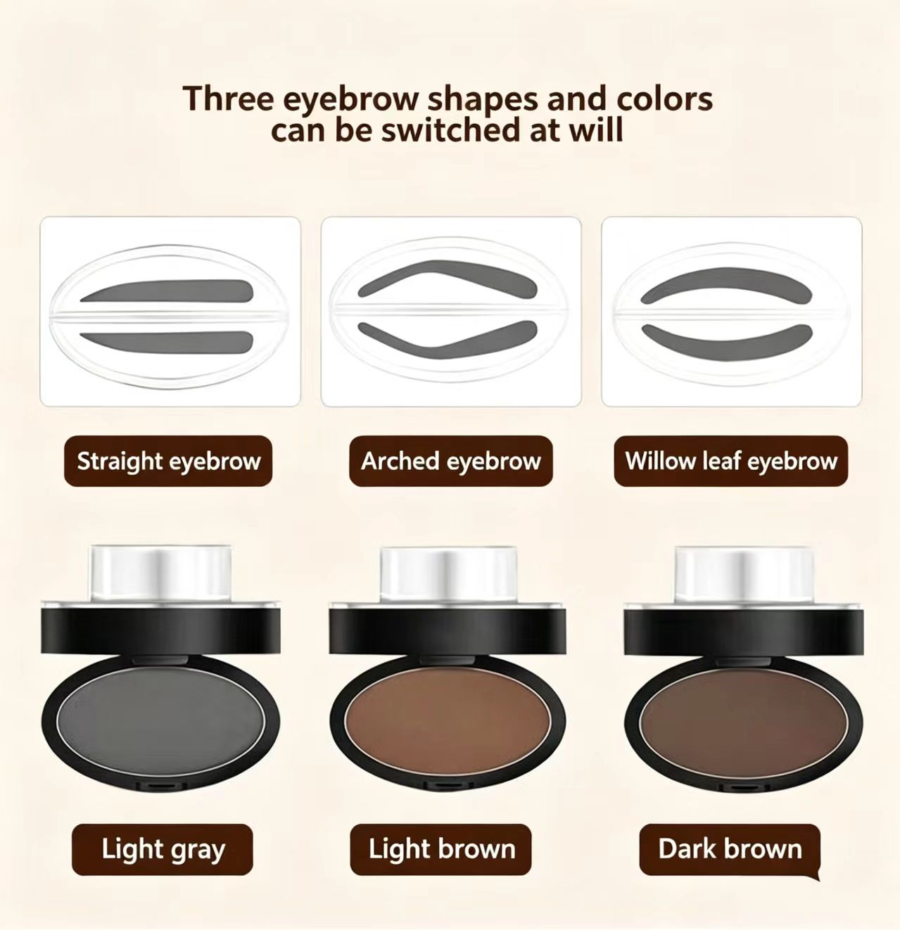 👧The Ultimate Eyebrow Tool: Lazy-Girl Stamp Eyebrow Powder