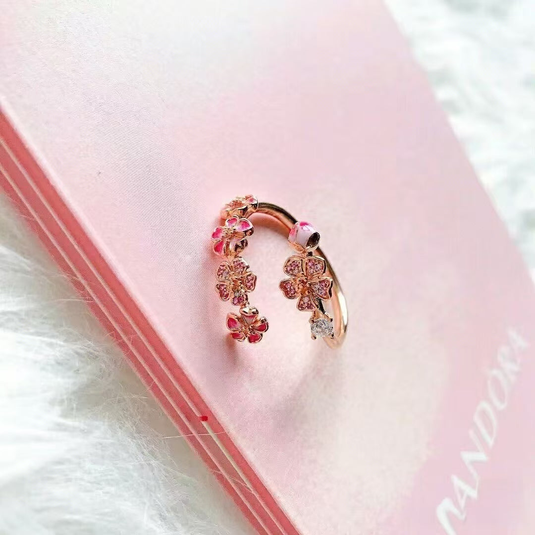 💗Eternal Bloom Cherry Blossom Ring – Bringing Love & Positive Energy