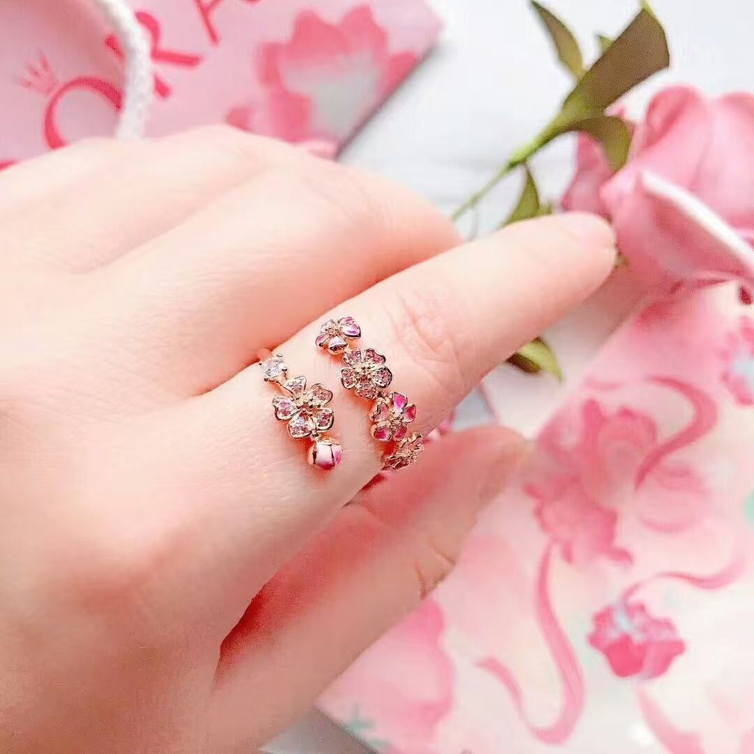 💗Eternal Bloom Cherry Blossom Ring – Bringing Love & Positive Energy