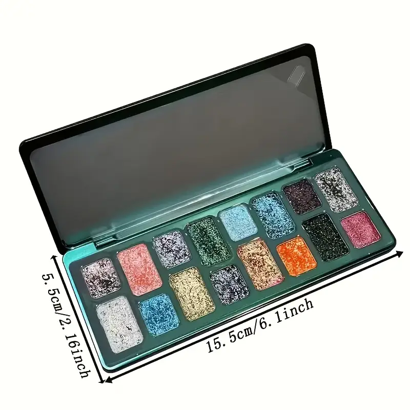 🎨16-Color Glitter Eyeshadow Palette-A bold palette for the girl who isn't afraid to shine.