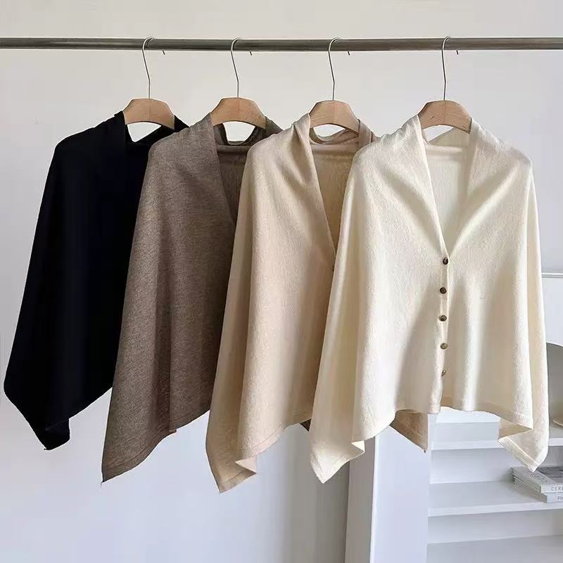 Women's Versatile Knitted Shawls Scarf Poncho Sweater-🍂 Cozy Autumn Cape