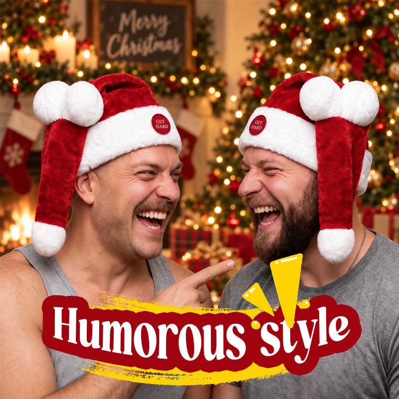 🎅🤣 Dancing Santa Party Hat – Button-Activated Moving Christmas Fun🎁