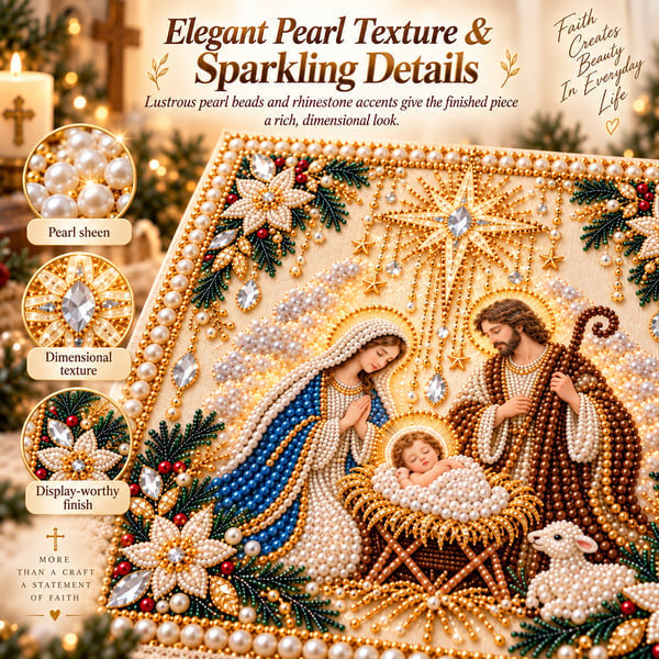 🙏✝️DIY Christian Pearl Artwork Kit✈️ Buy 2+ Get Free Shipping