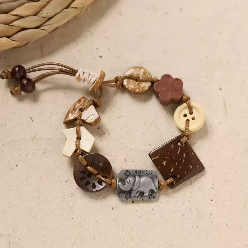 💐Handcrafted Button Charm Bracelet Unique Details. Cozy Style. Made to Feel Like Yours.