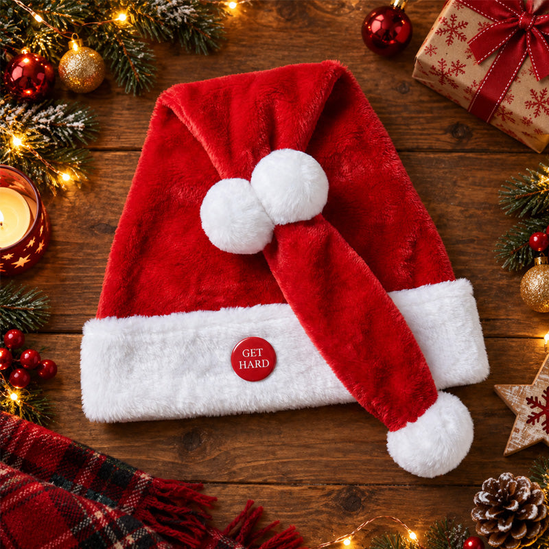 🎅🤣 Dancing Santa Party Hat – Button-Activated Moving Christmas Fun🎁