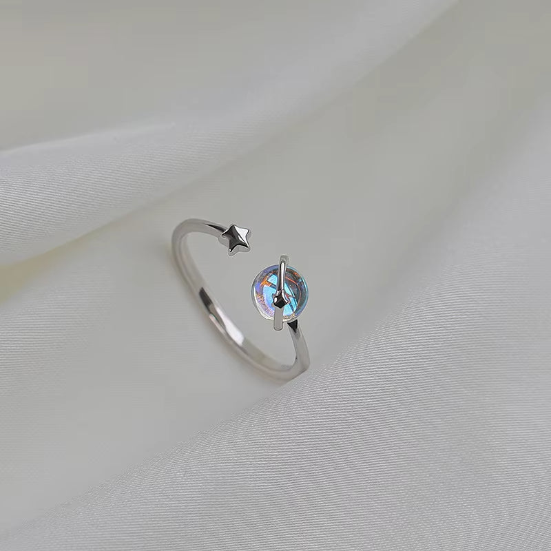 💍Sterling  Adjustable Open Spinner Hug Ring for Teens