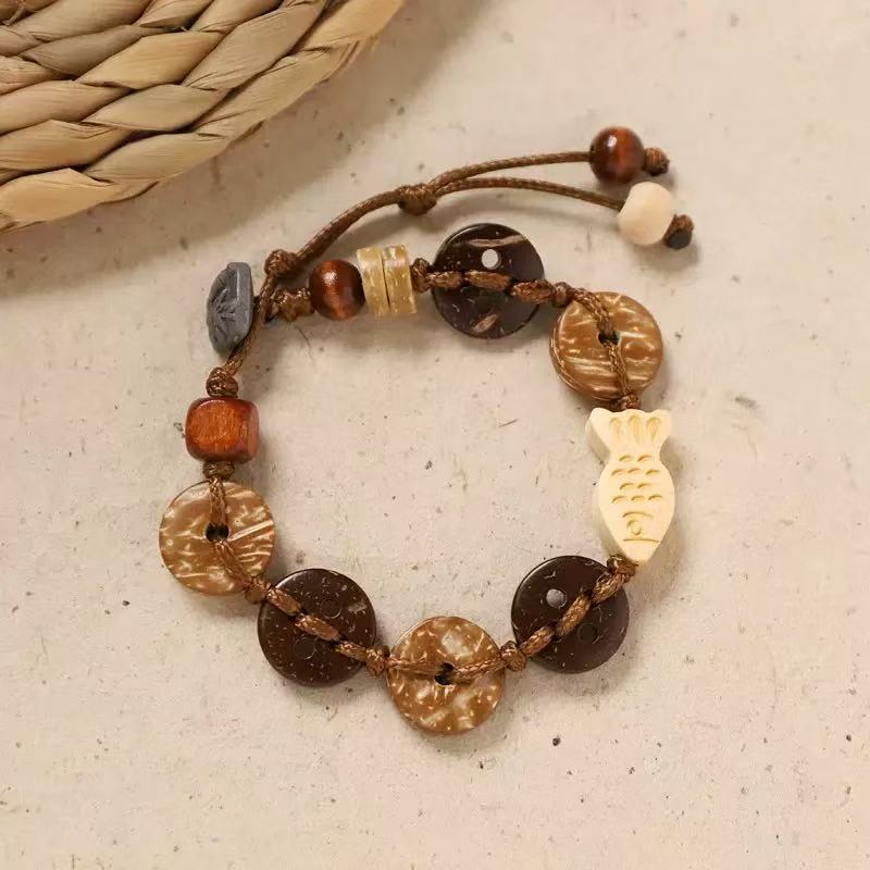 💐Handcrafted Button Charm Bracelet Unique Details. Cozy Style. Made to Feel Like Yours.