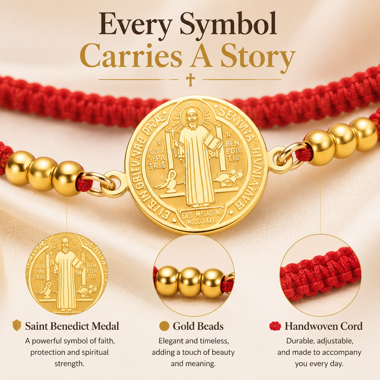 ✝️Saint Benedict Protection Bracelet— A Symbol of Faith. A Reminder of Protection.