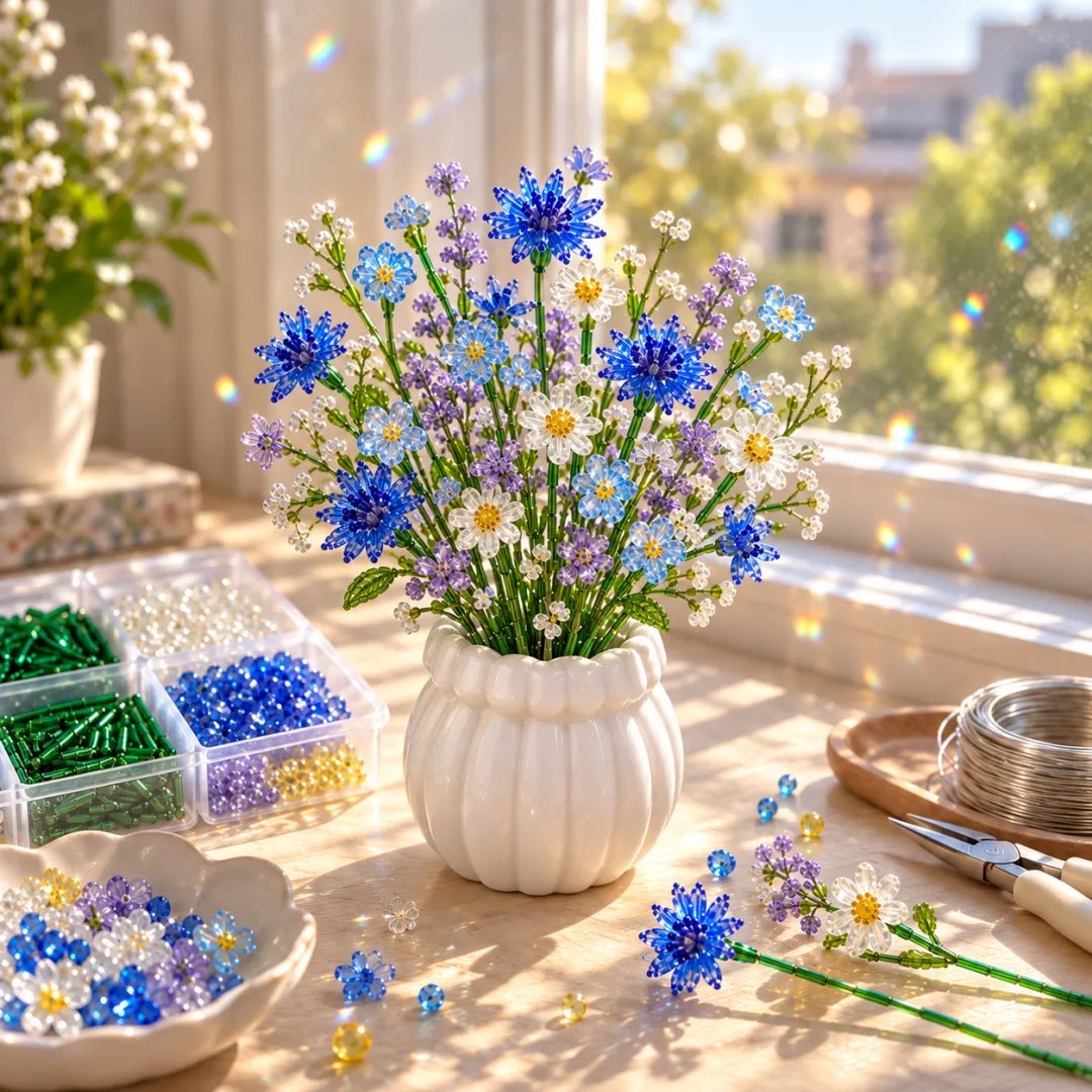 🌺DIY Beaded Wildflower Bouquet Kit – Handmade Crystal Flower Craft Set🎁Buy 2 Get 1 FREE — Add Any 3 Pcs To Cart🎉