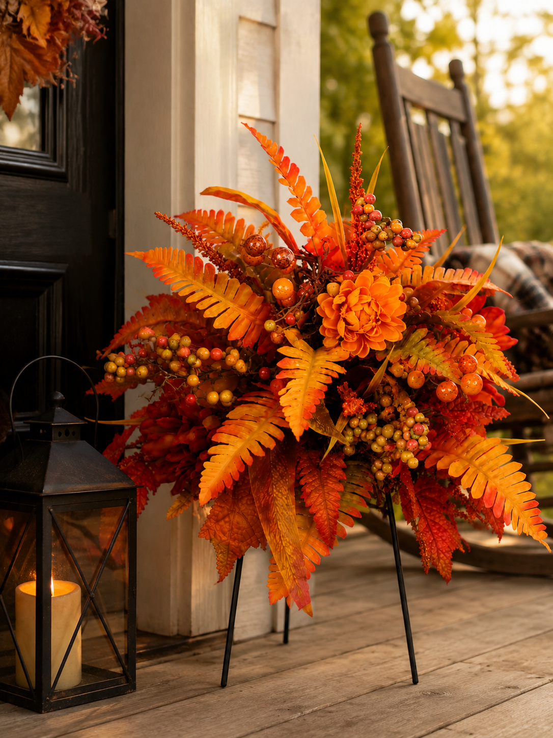 💥Hot Sale 50% Off🍂Autumn Harvest Floral Garden Stake Arrangement