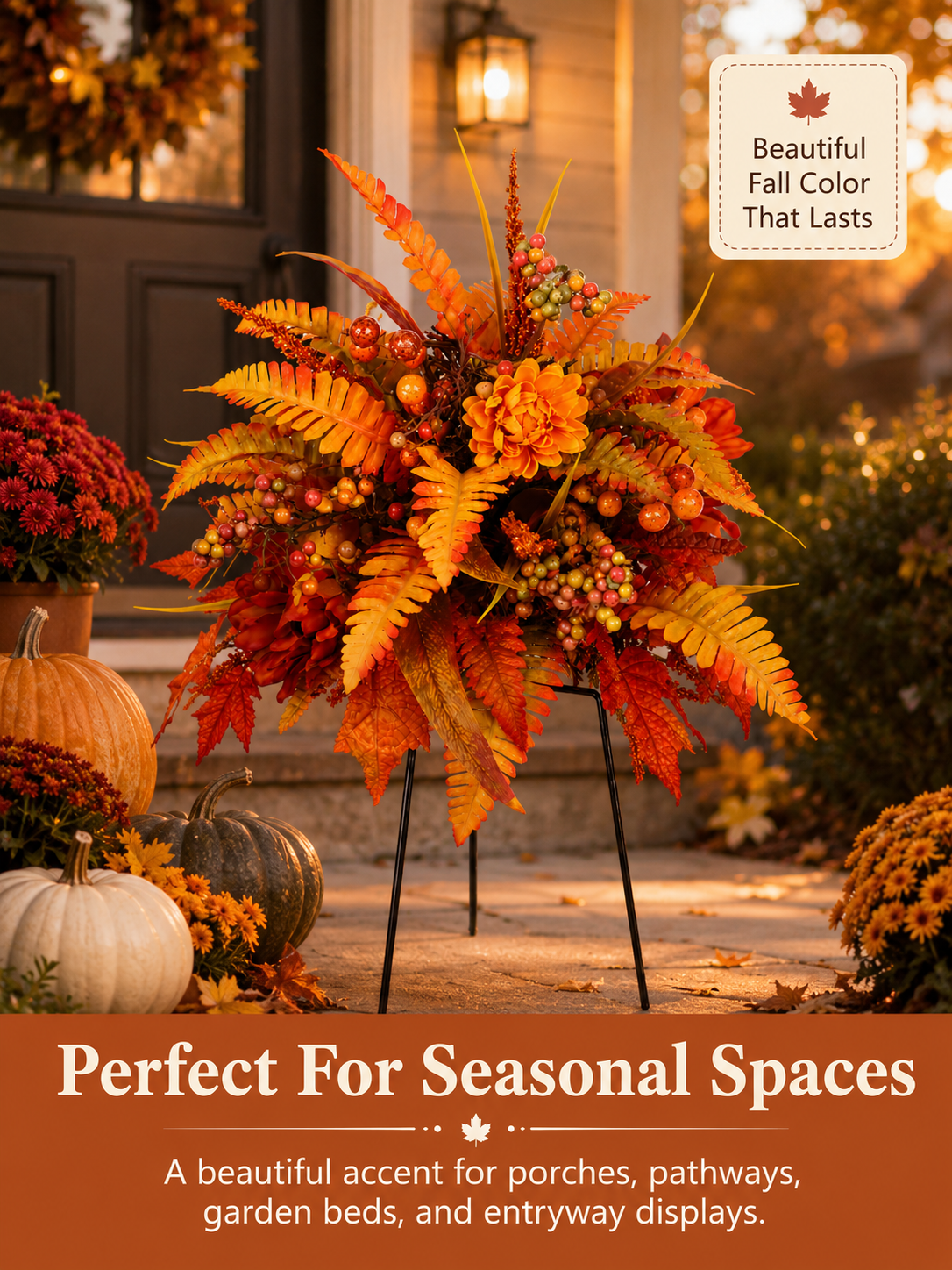 💥Hot Sale 50% Off🍂Autumn Harvest Floral Garden Stake Arrangement