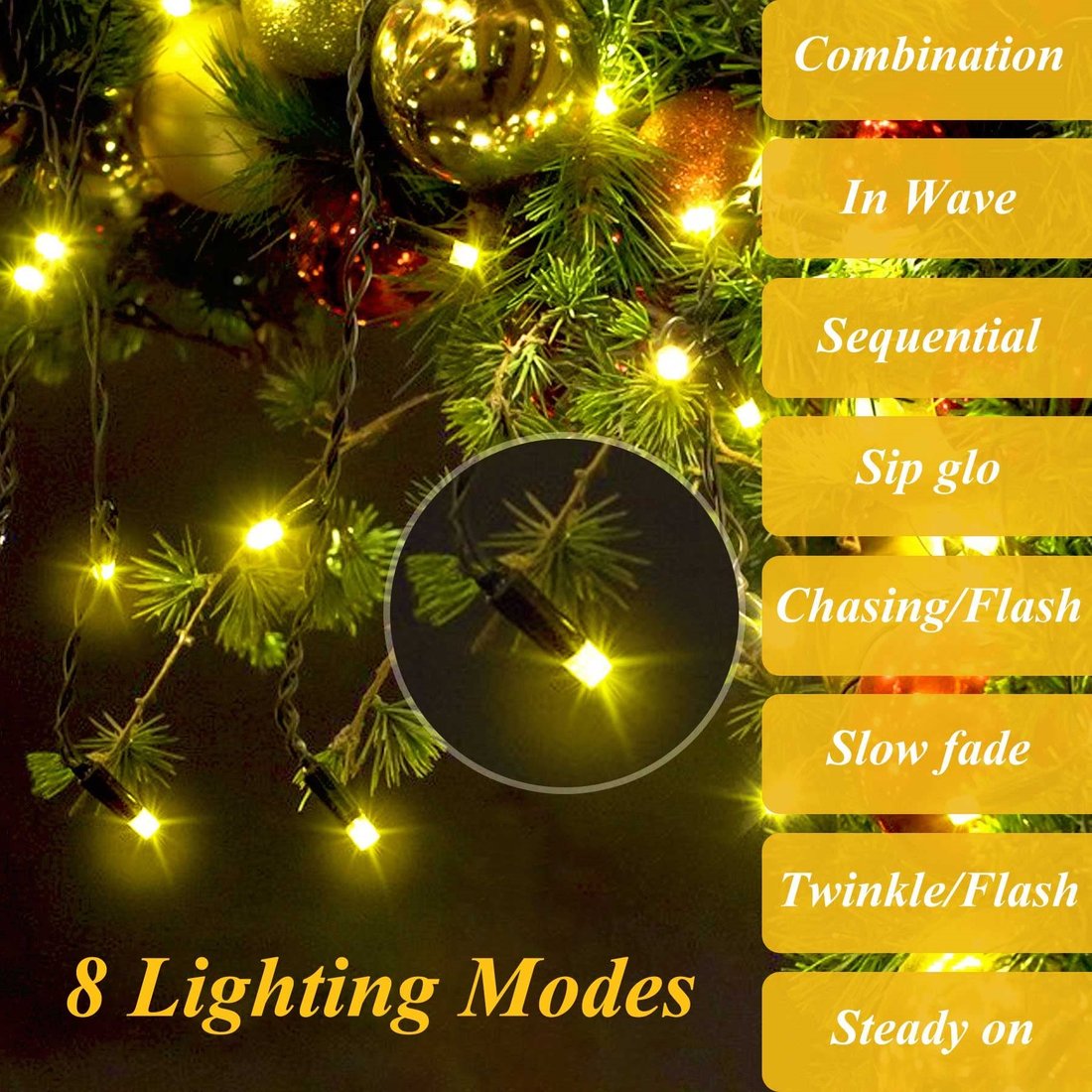 Christmas Tree Waterfall Lights with Ring