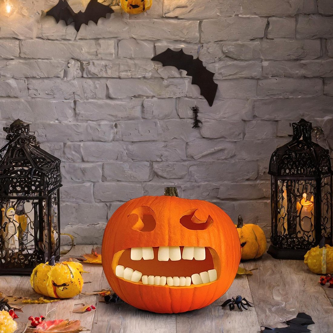 Fun Halloween Pumpkin Teeth Decorations