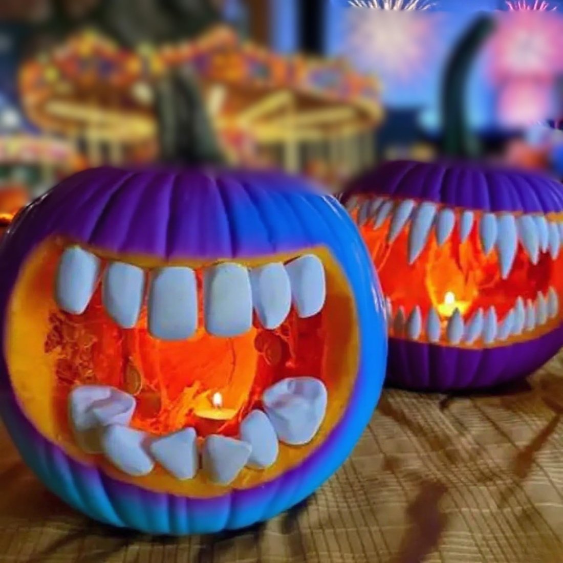 Fun Halloween Pumpkin Teeth Decorations