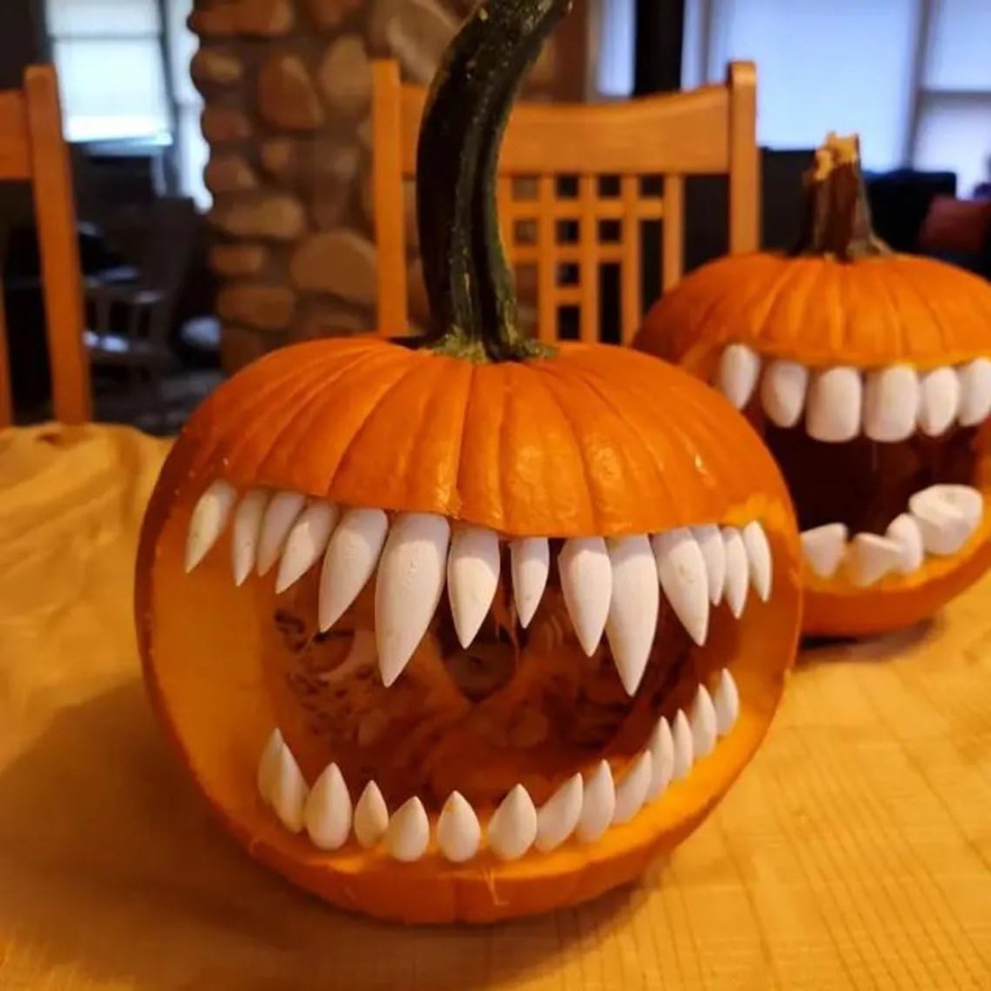 Fun Halloween Pumpkin Teeth Decorations